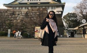 ザギトワ、先日の桜に続き大阪城をバックのインスタグラム