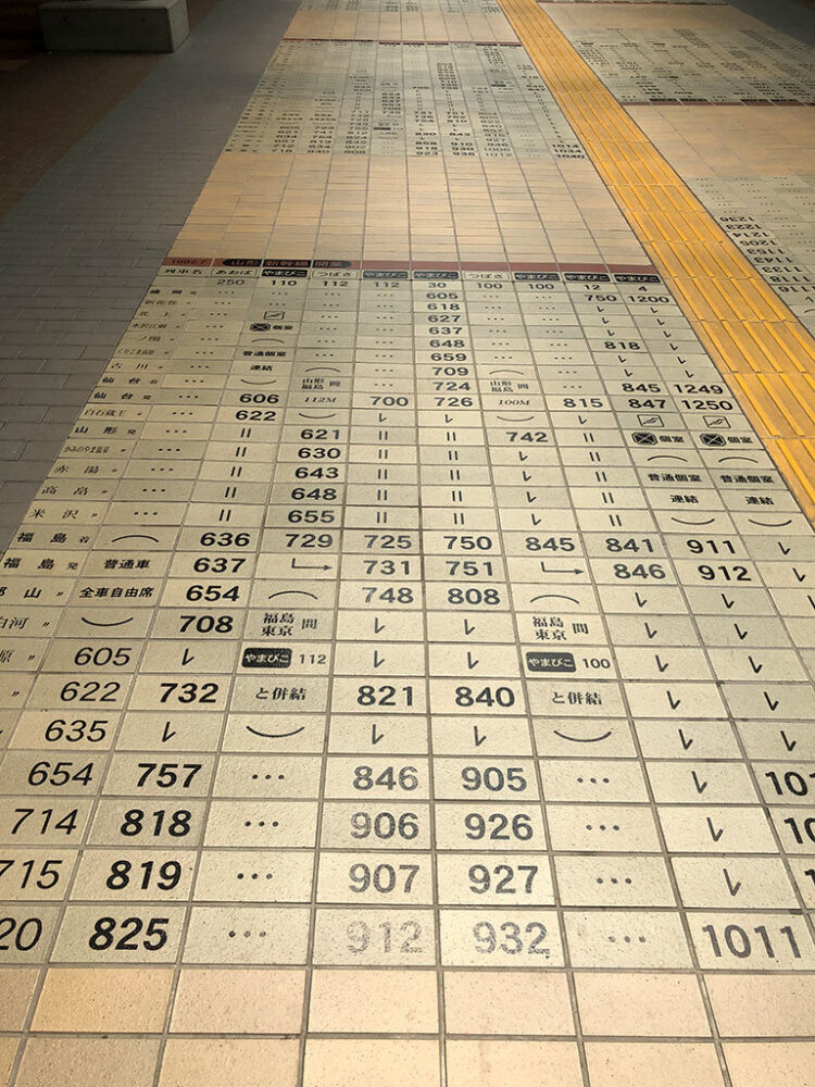 つばさとやまびこ時刻表