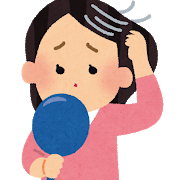 白髪に悩む女性のアイコン画像